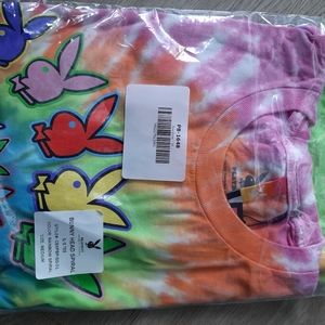 Relisted Playboy spiral rainbow tee